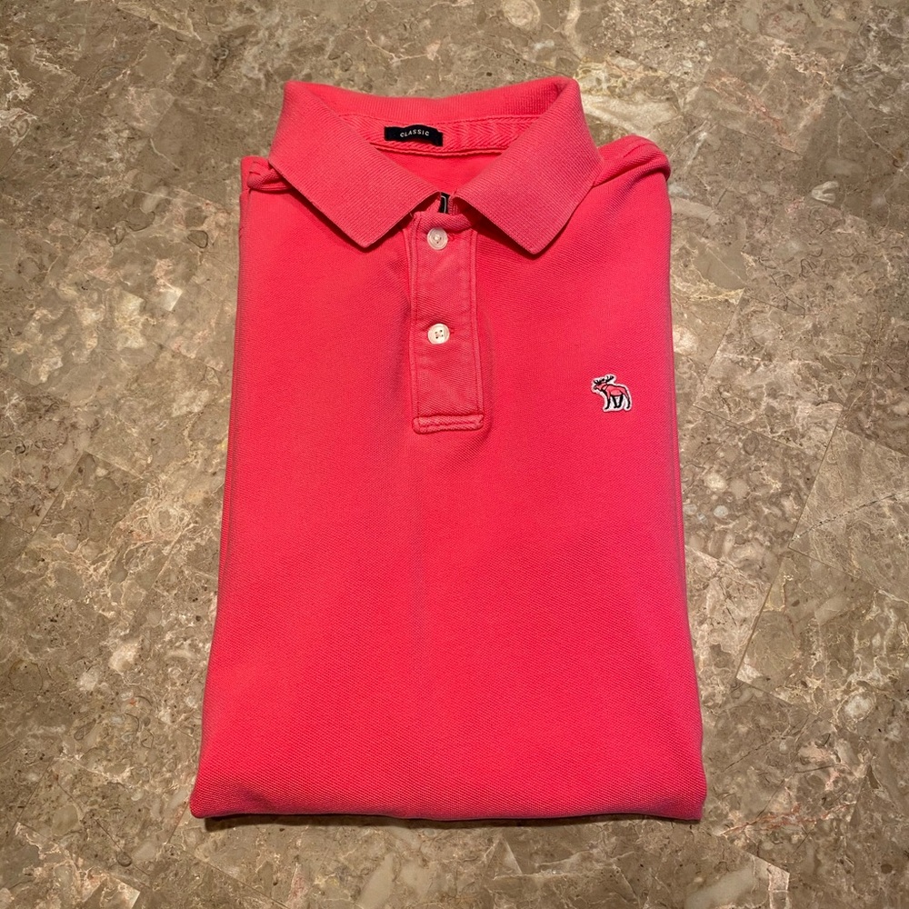 Pink Abercrombie & Fitch L Classic Polo